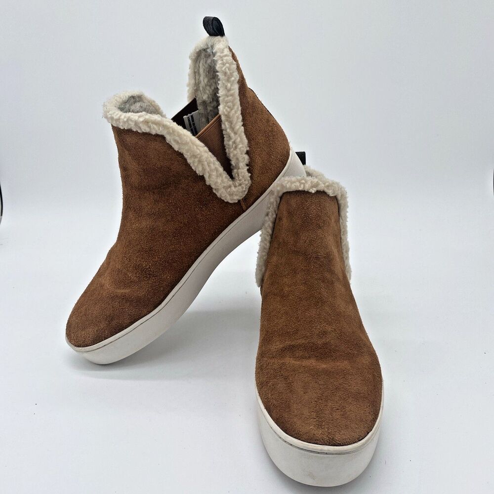 Michael Kors Ashlyn Size 8 Suede Shearling Trim Boots Shearling Winter Bootie